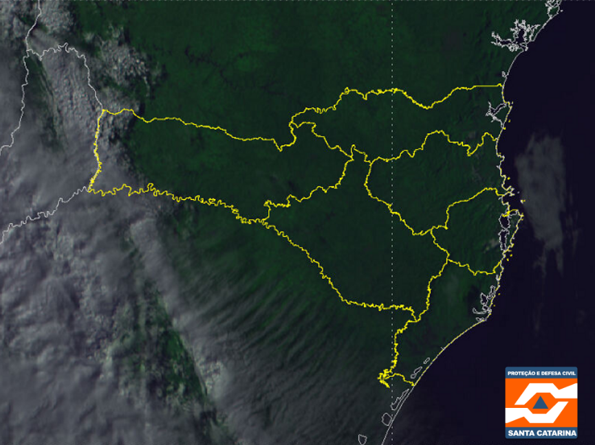 Monitoramento Meteorológico DC/SC 01/08 16:45 - Secretaria de Estado da Proteção e Defesa Civil de Santa Catarina