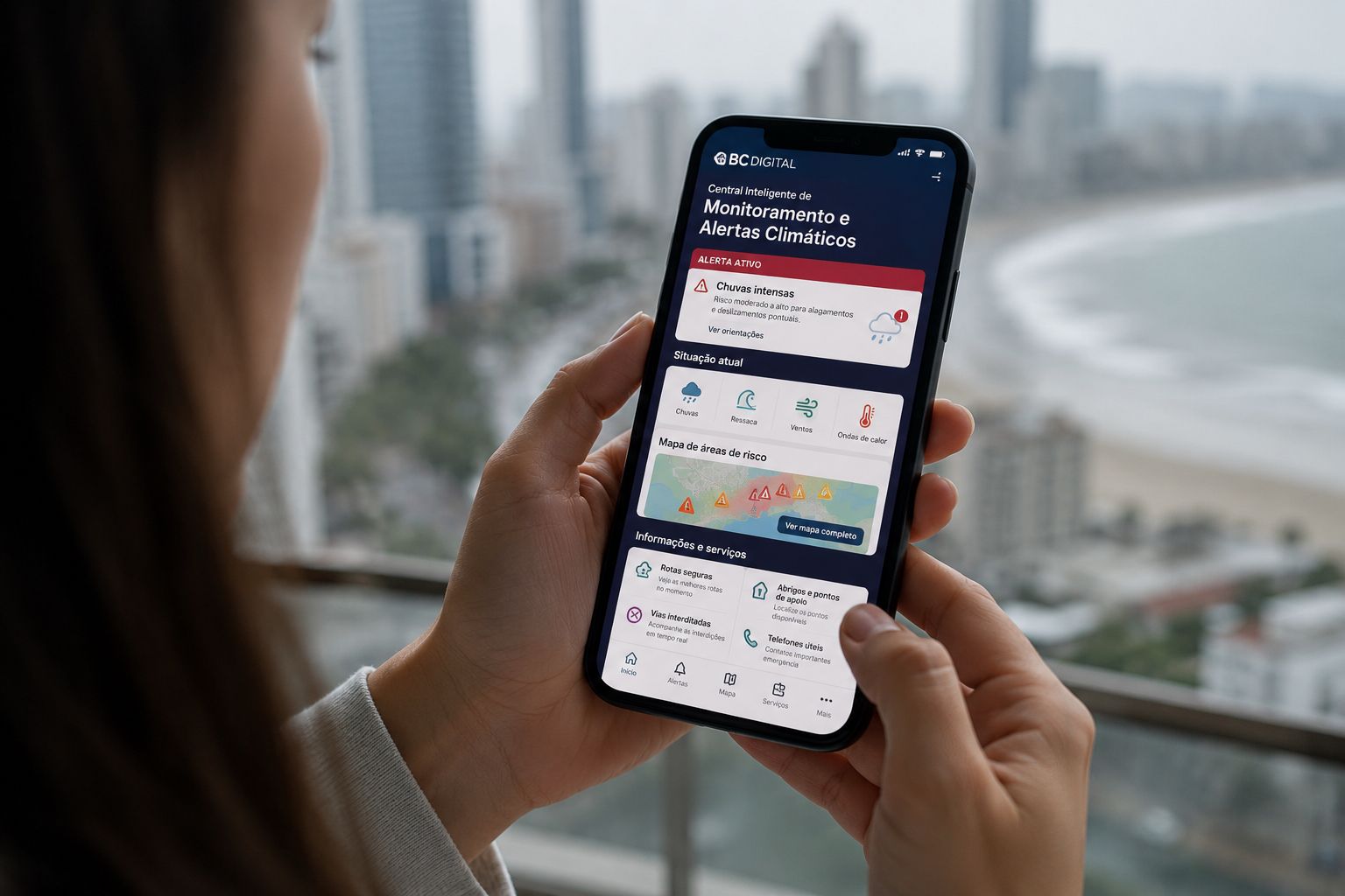 Vereador Teco propõe central de alertas climáticos integrada ao BC Digital em Balneário Camboriú