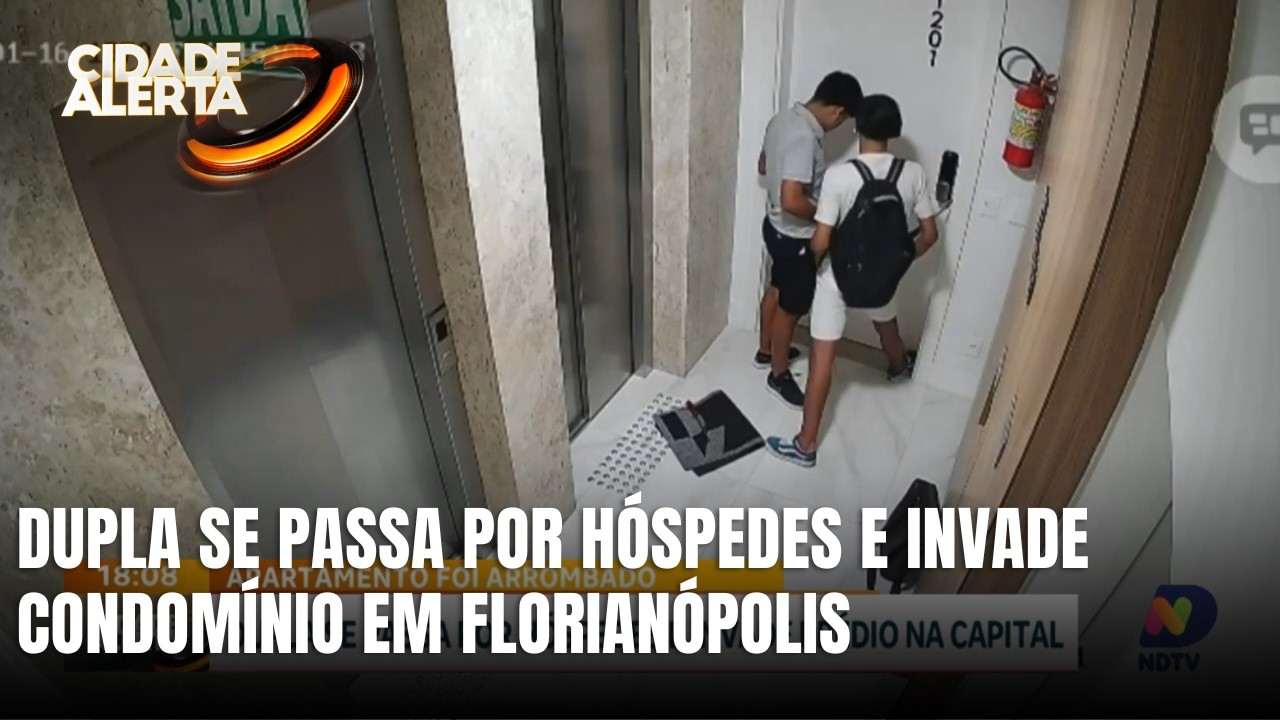 Dupla invade prédio e arromba apartamento no Centro de Florianópolis