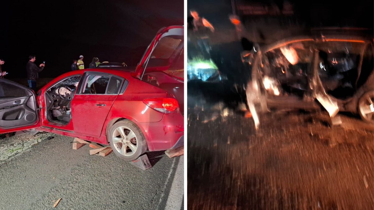 Grave acidente mata mulher, deixa três feridos e destrói veículos na BR-116 em SC