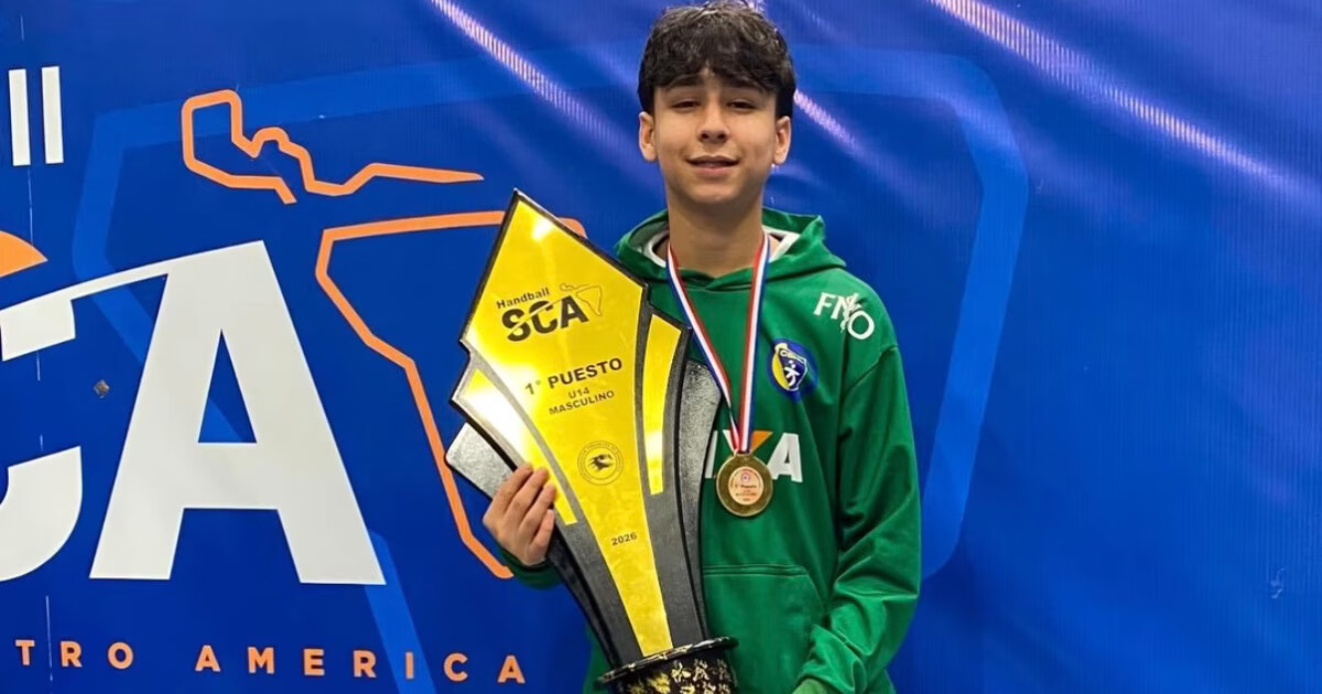 Atleta de Brusque conquista título sul-americano de handebol com a Seleção Brasileira Sub-14