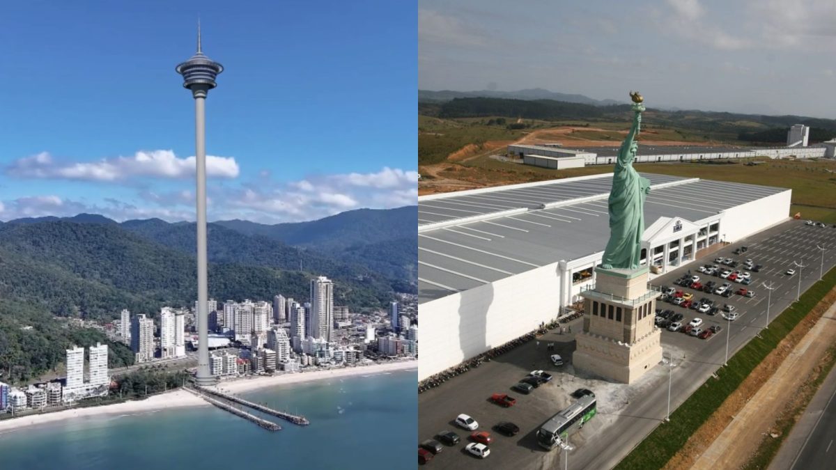 Praia ‘supervalorizada’ de SC pode ganhar torre com altura equivalente a quase 10 estátuas da Havan