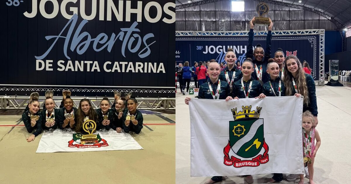 Equipe de ginástica rítmica de Brusque conquista cinco medalhas nos Joguinhos Abertos