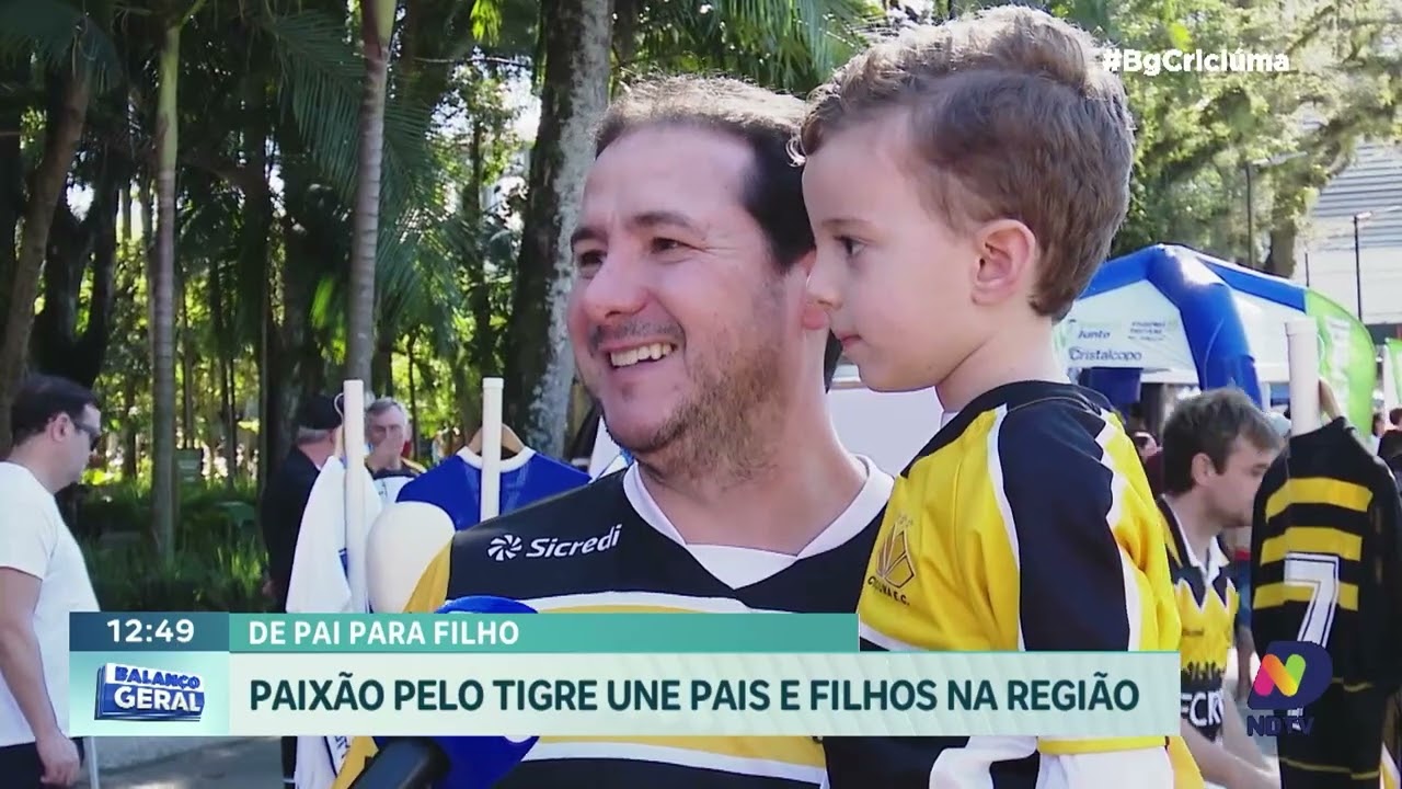 Paixão pelo Tigre aproxima pais e filhos em Criciúma