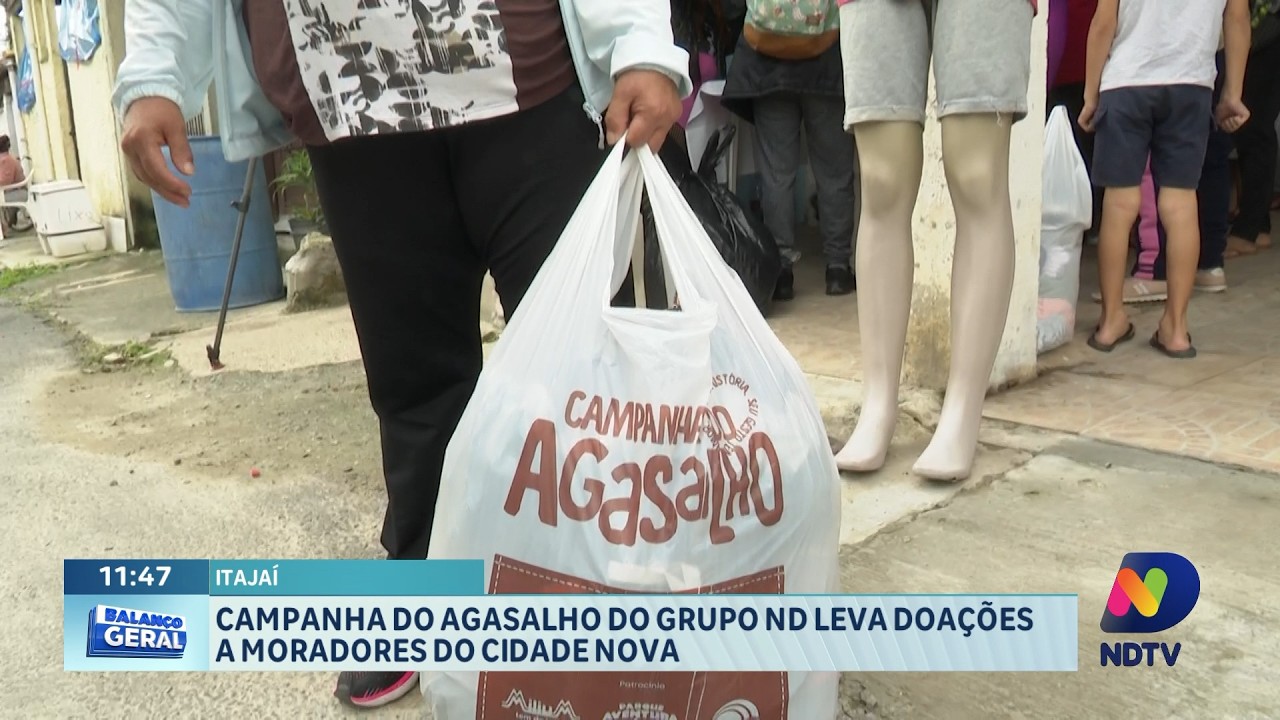Campanha do Agasalho leva doações ao bairro Cidade Nova, em Itajaí