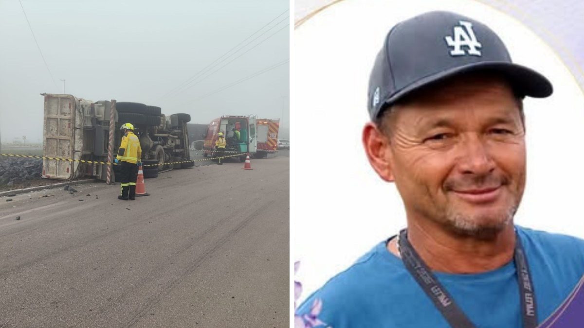 ‘Queria que fosse mentira’: motorista morre após caminhão capotar na BR-116 em meio à neblina em SC