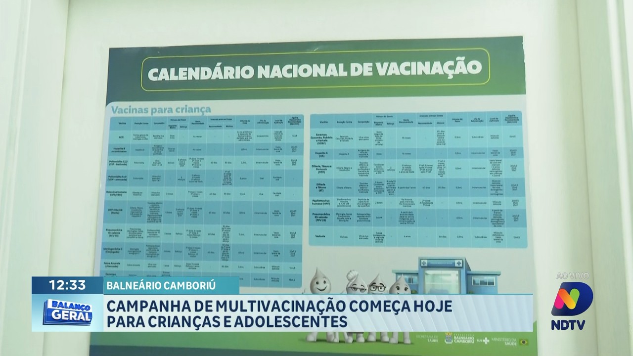Santa Catarina inicia campanha de multivacinação para crianças