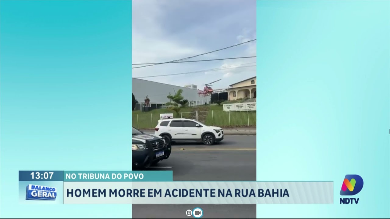 Homem morre em acidente na Rua Bahia