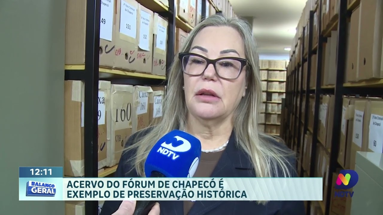 Arquivo de Chapecó preserva documentos históricos da Justiça catarinense