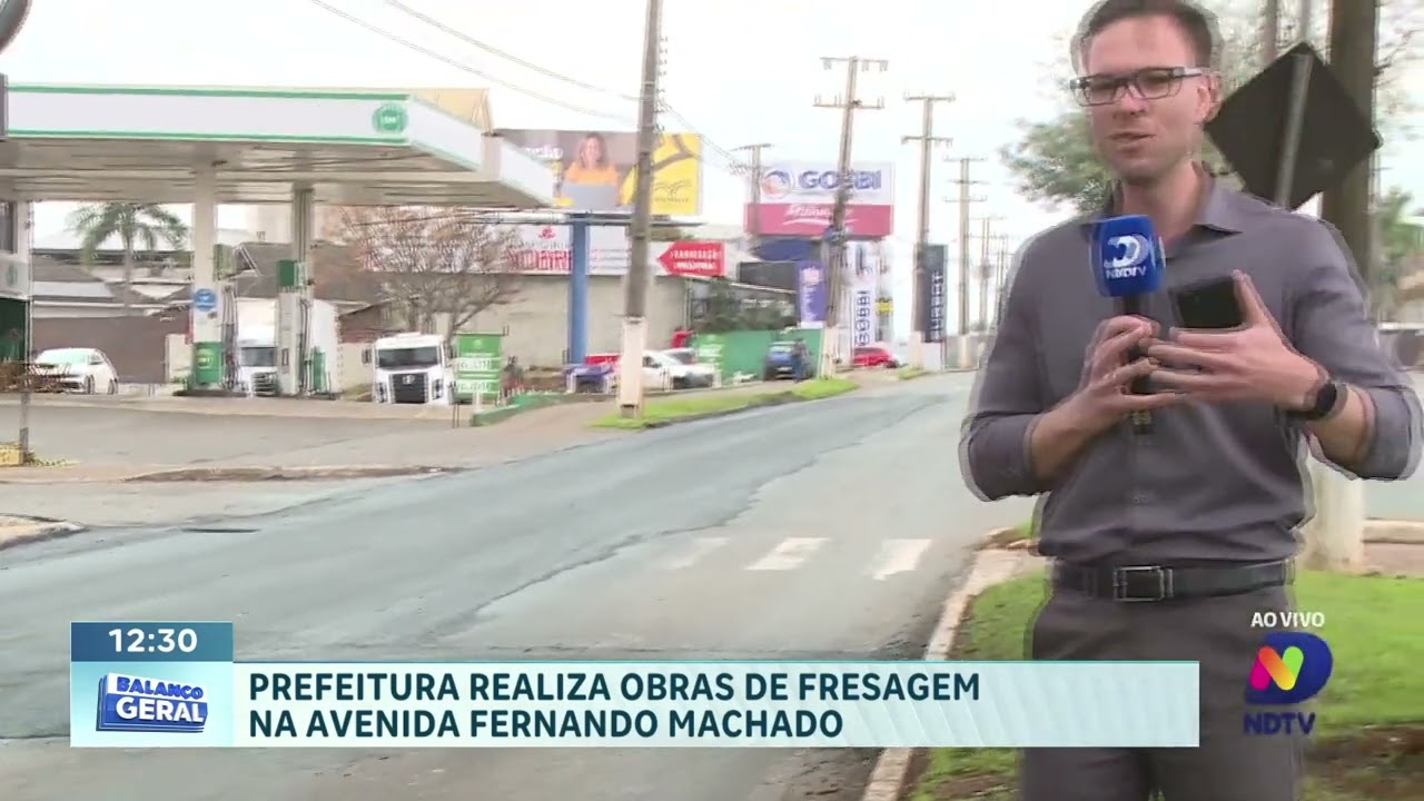 Fresagem bloqueia trechos da Avenida Fernando Machado em Chapecó