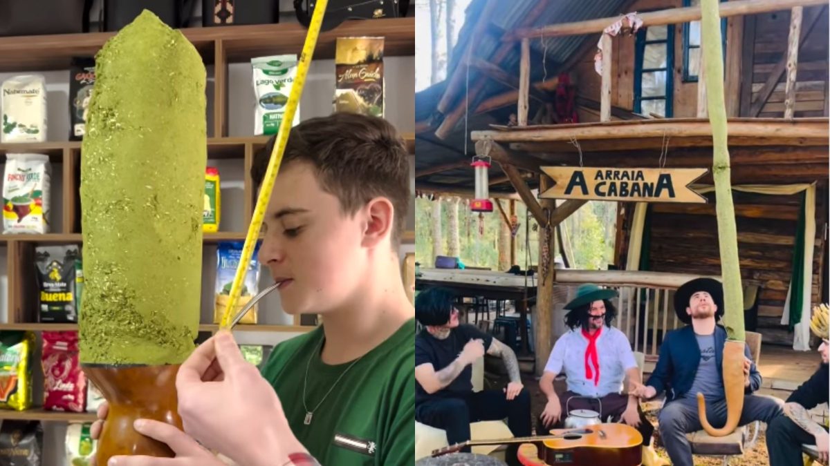‘Chimarrão topetudo’: desafio criado em SC transforma tradição em competição nas redes sociais