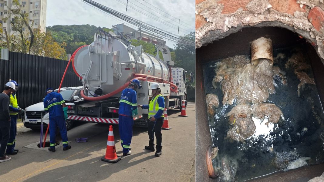 Emasa identifica ligação clandestina no primeiro dia de força-tarefa na rede de esgoto do Pioneiros
