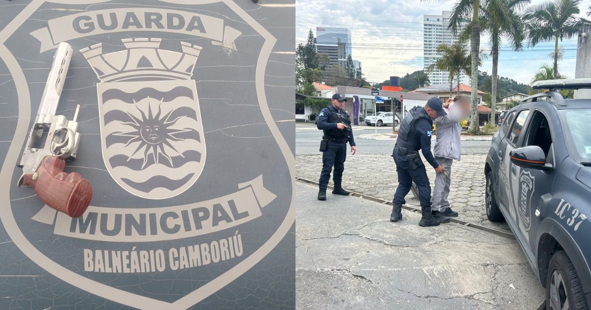 Homem envia vídeo com arma falsa para colegas, aparece no trabalho e é preso por ameaça em SC