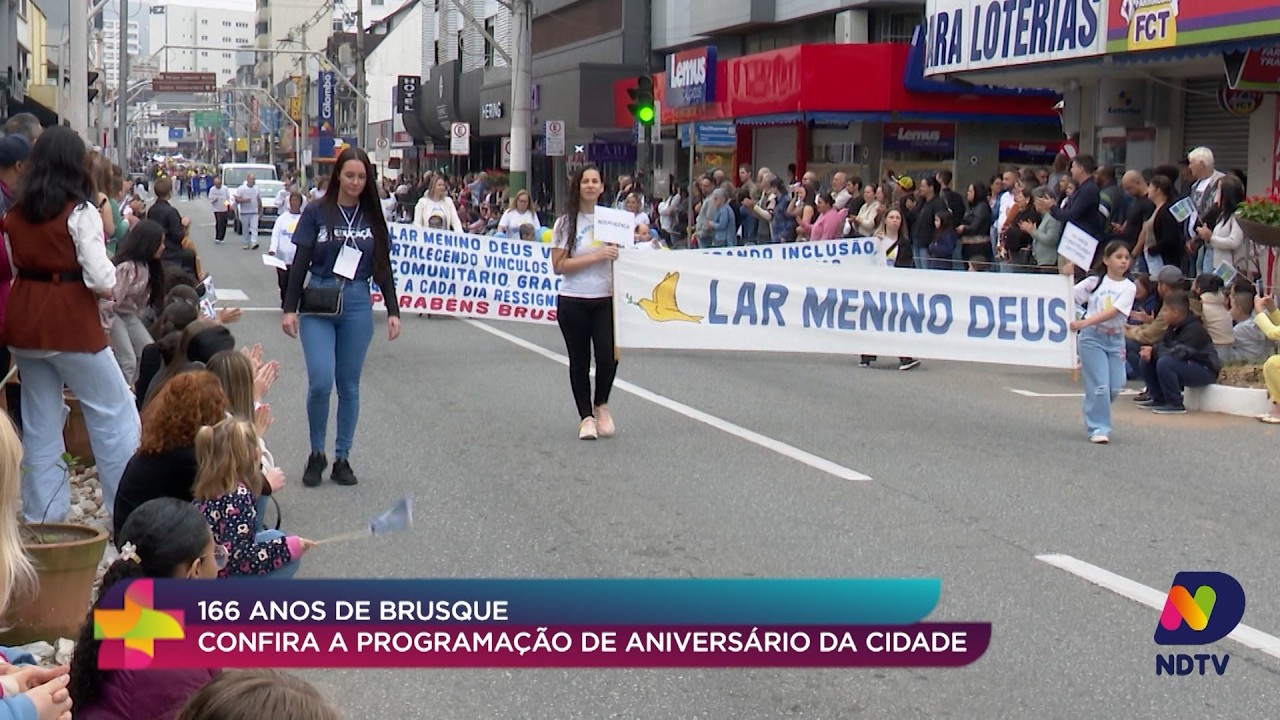 Aniversário de Brusque terá programação especial de 166 anos