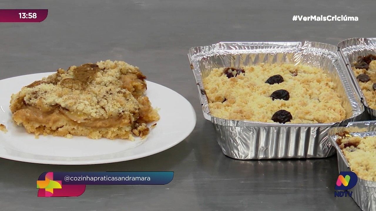 Cuca cremosa sem glúten conquista pelo sabor e praticidade