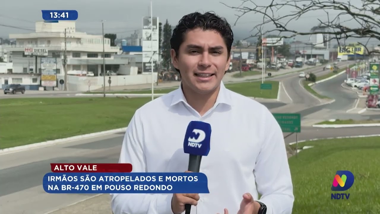 Alto Vale: irmãos são atropelados e mortos na BR-470 em Pouso Redondo