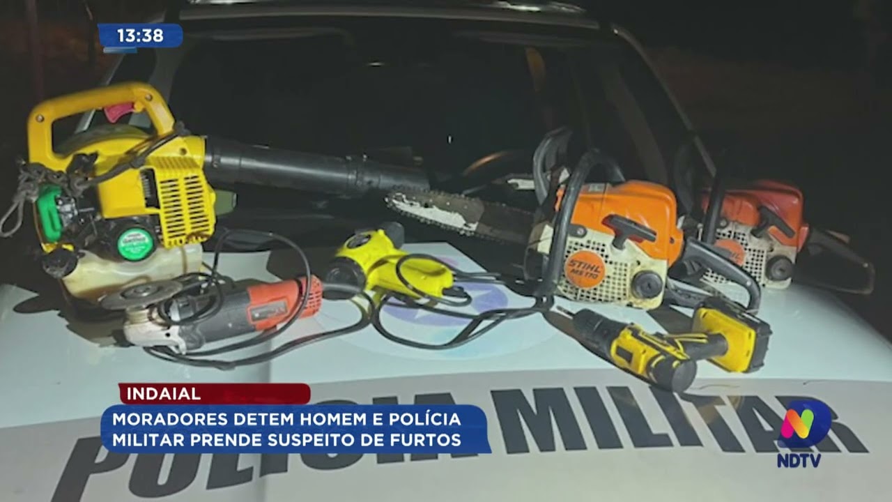 Indaial: moradores detem homem e Polícia Militar prende suspeito de furtos