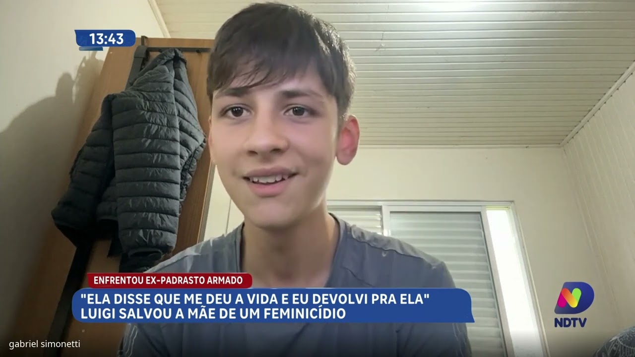 Emocionado, jovem conta como impediu feminicídio contra a mãe