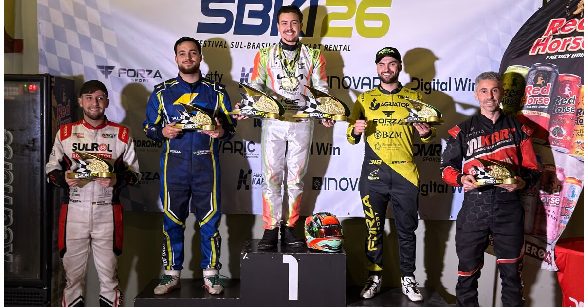 Piloto de Brusque conquista três pódios no Sul-Brasileiro de Kart Indoor