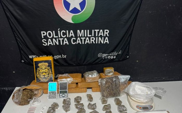 Mais de 8 kg de drogas são apreendidos no Imaruí