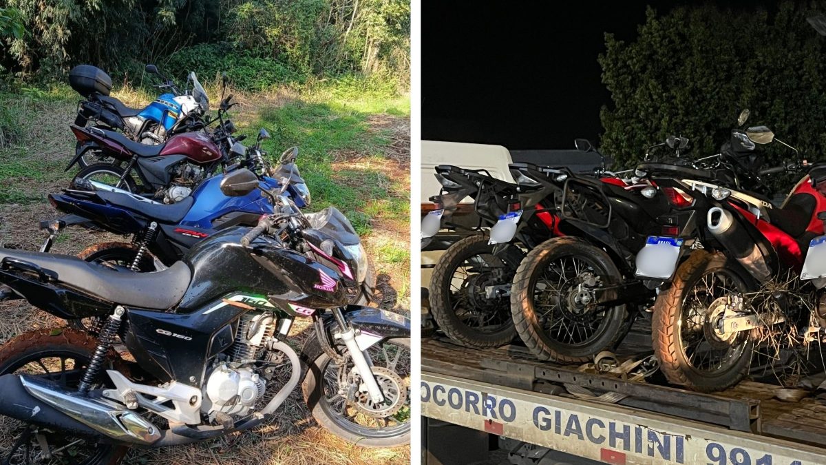 Oito motocicletas furtadas são recuperadas em duas operações no mesmo dia em Chapecó