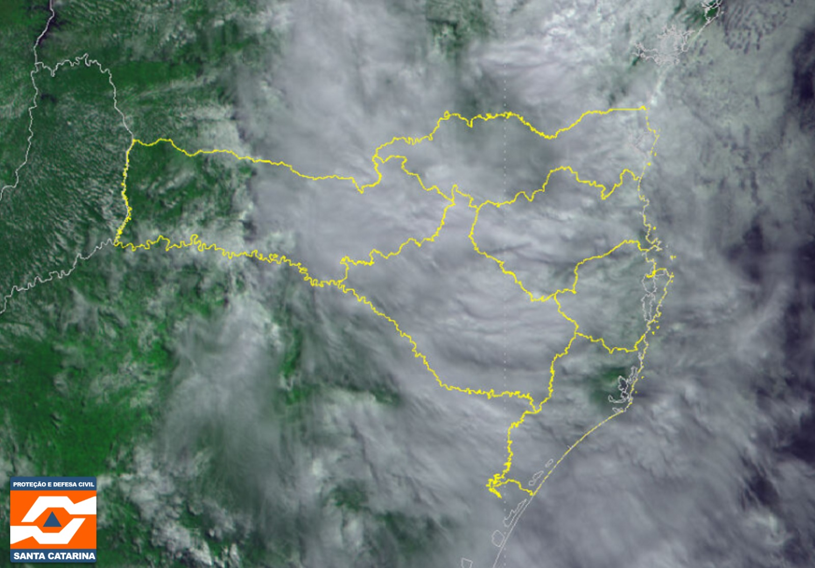 Monitoramento Meteorológico DC/SC 05/08 12:30 - Secretaria de Estado da Proteção e Defesa Civil de Santa Catarina