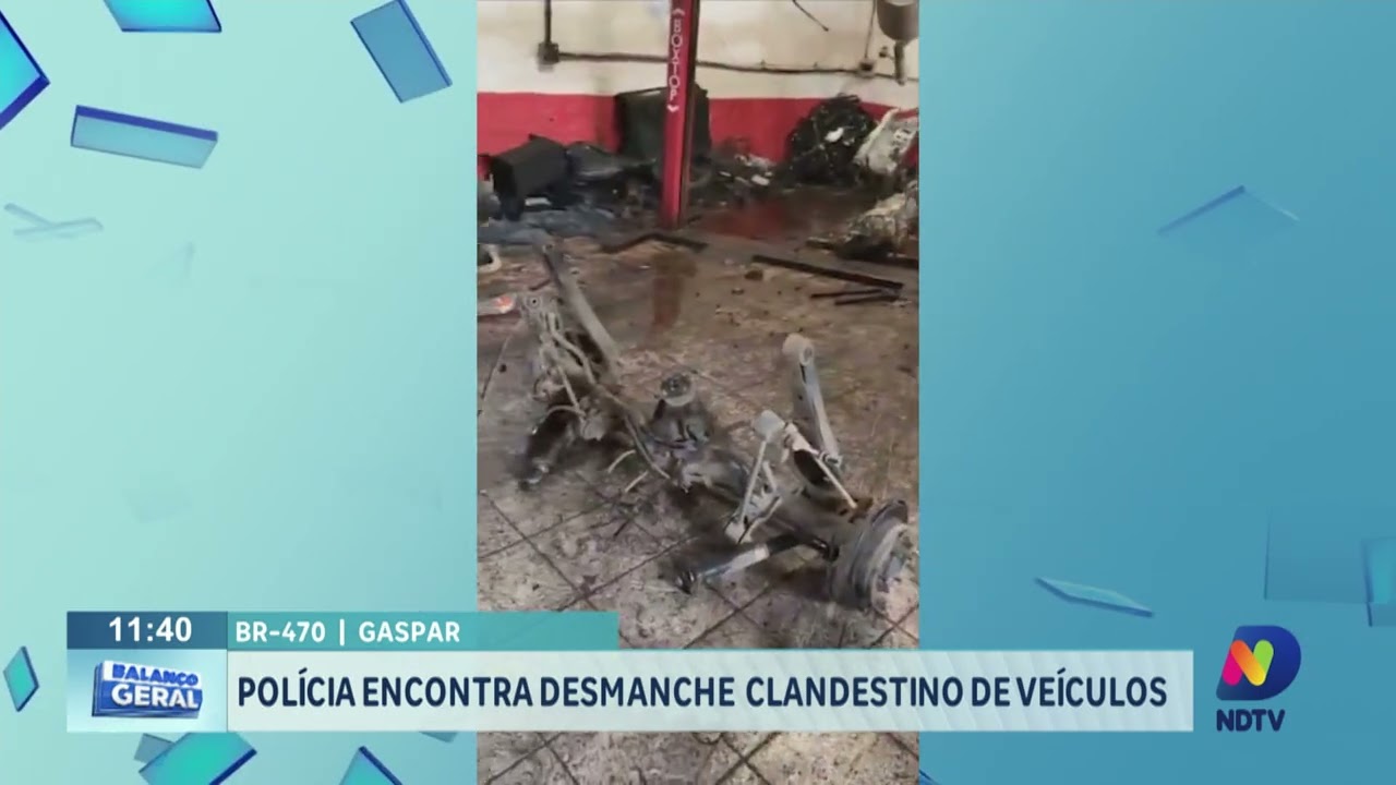 Gaspar: polícia encontra desmanche clandestino de veículos