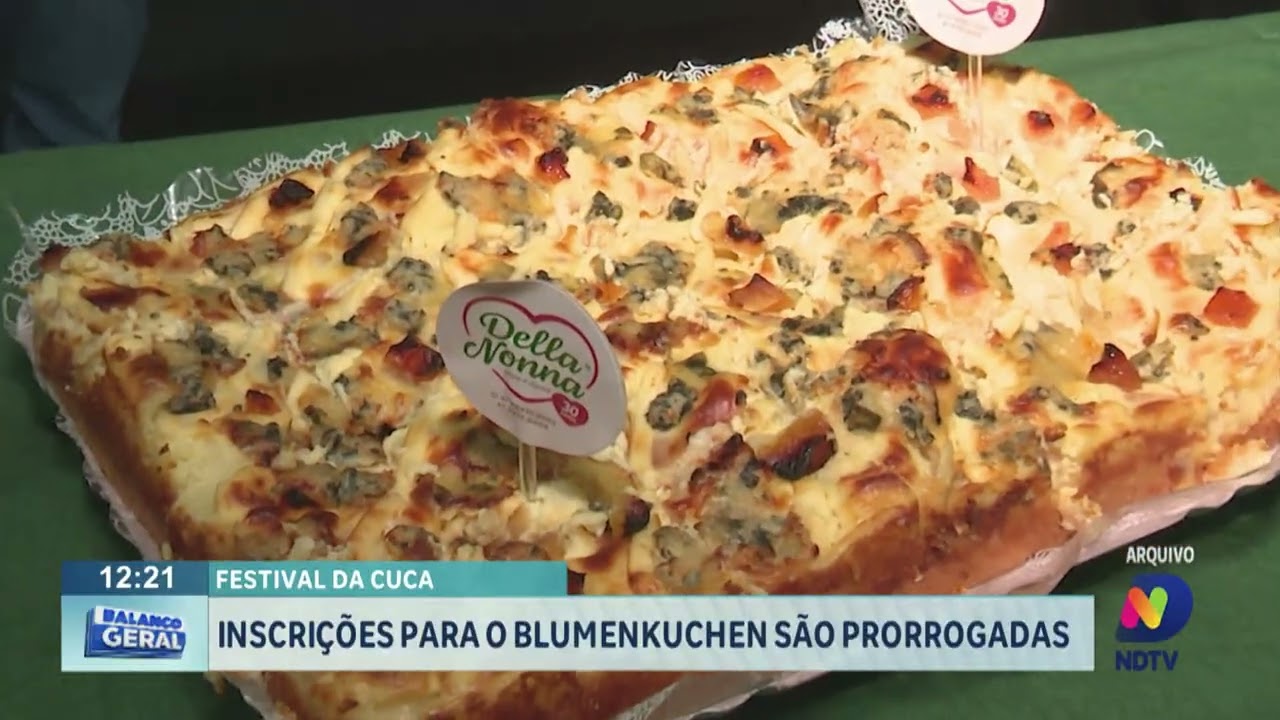 Festival da cuca: inscrições para o Blumenkuchen são prorrogadas
