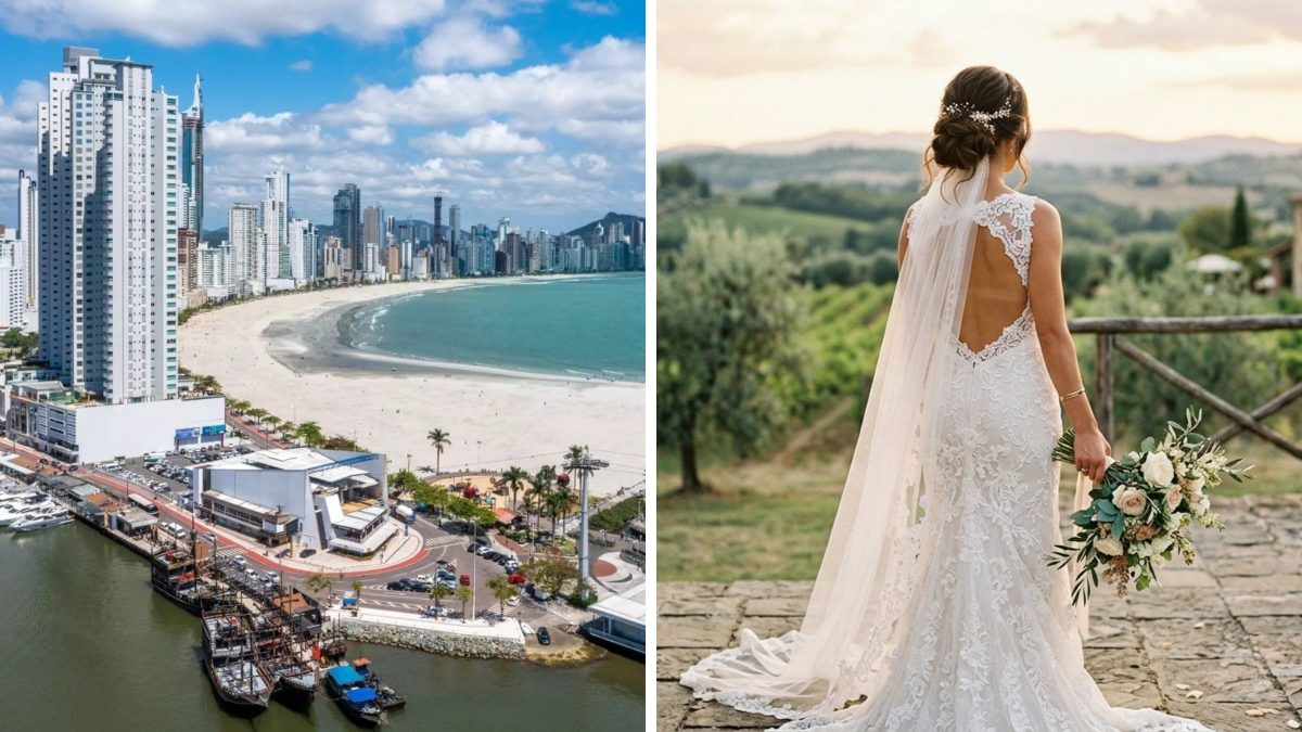 Casamento dos sonhos vira pesadelo após vestido da noiva ser danificado e decoração ter falhas em praia de SC