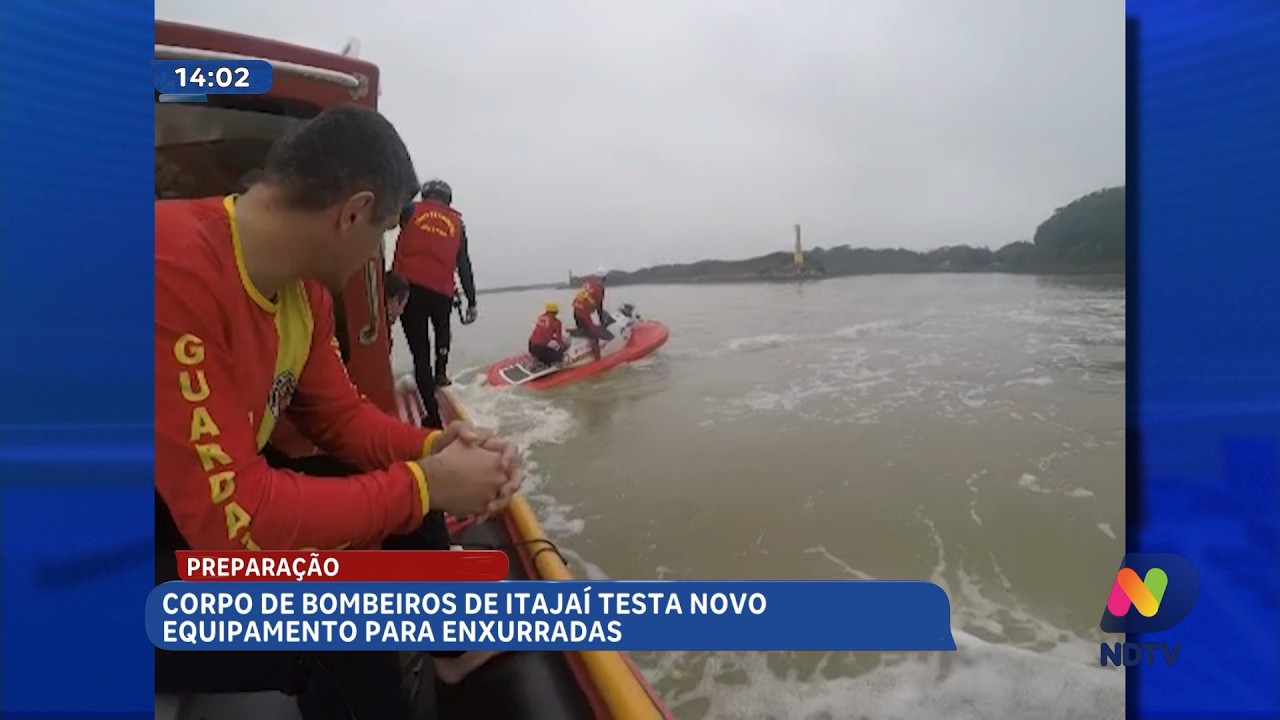 Bombeiros de Itajaí testam novo equipamento para atuar em enxurradas
