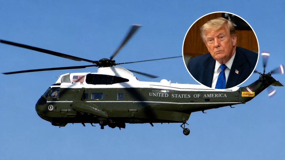 Helicóptero com Trump fica a menos de 1,3 km de avião de passageiros durante voo nos EUA, afirma jornal