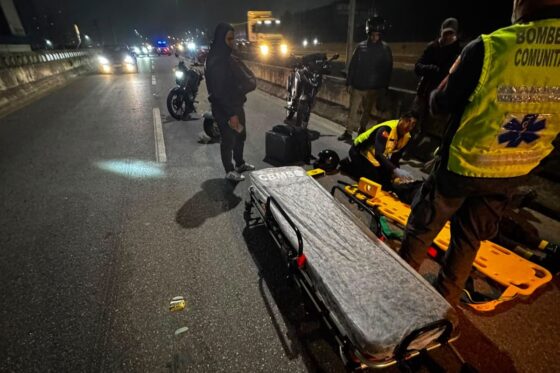 Moto desaparece após condutor cair e ser socorrido em estado grave em BC