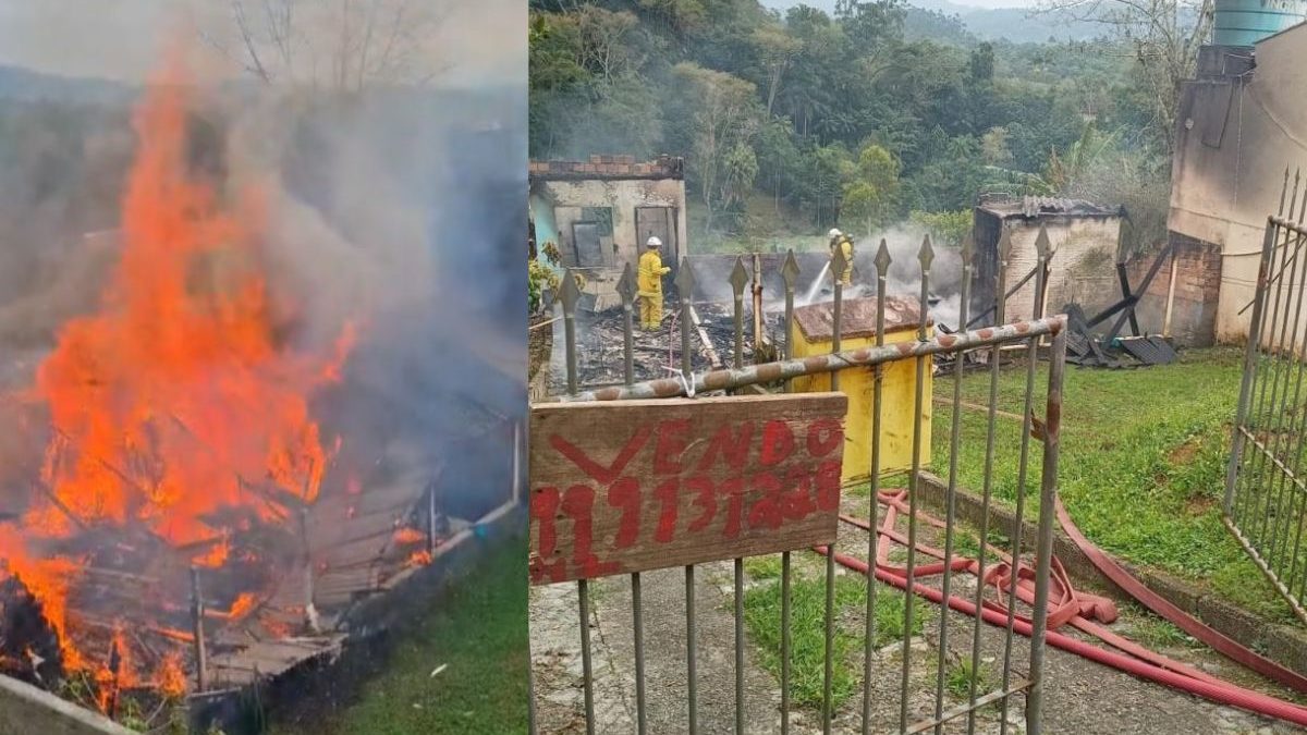 Briga com outro morador motivou incêndio que destruiu casa e levou homem à prisão em SC