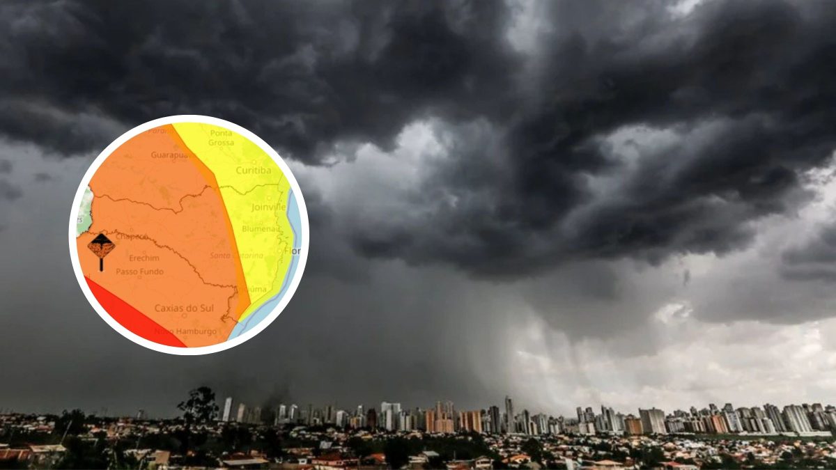Ciclone bomba faz Inmet colocar 195 cidades de SC em alerta laranja com rajadas de vento acima de 100 km/h; veja regiões