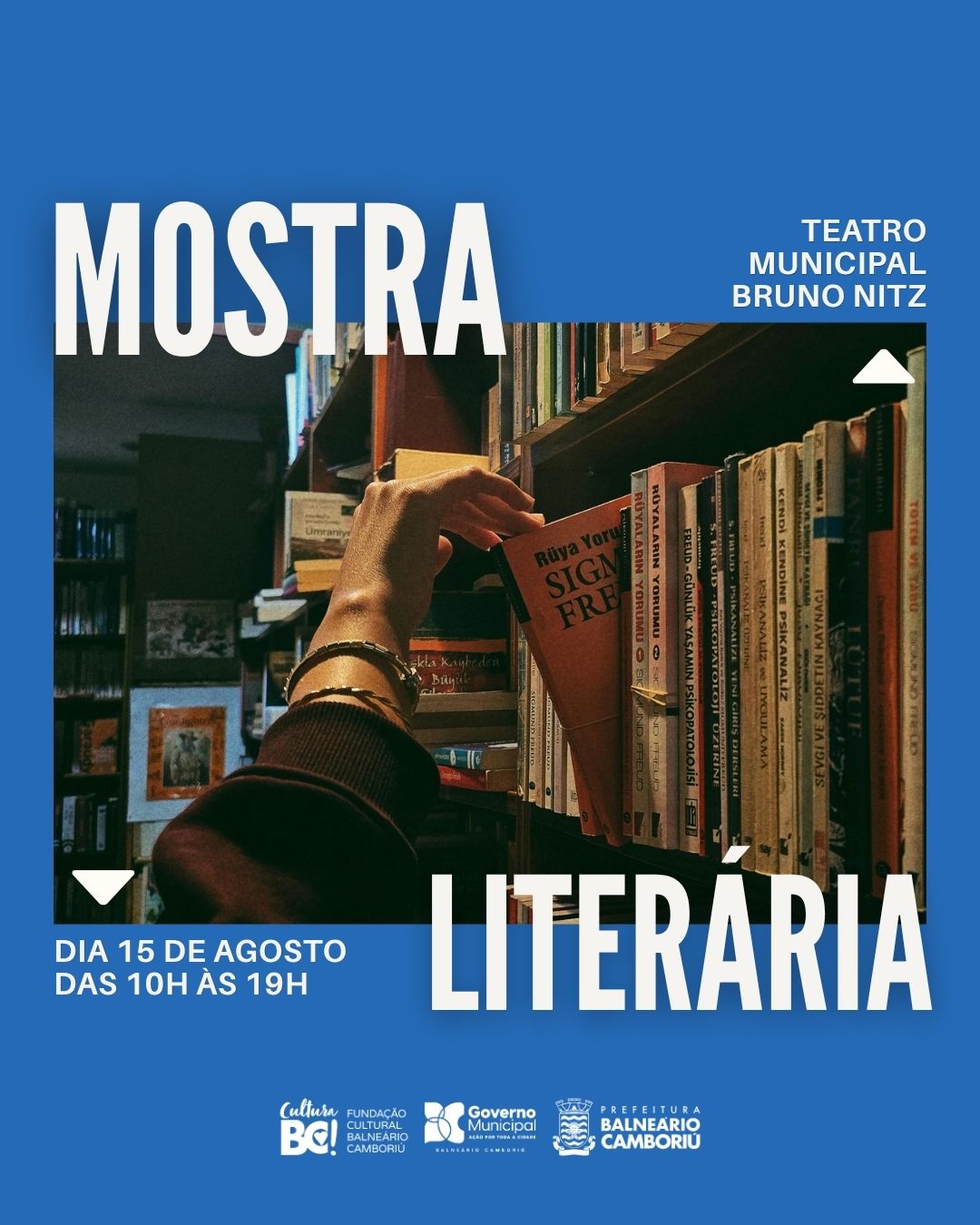 Mostra Literária ocorrerá no Teatro Bruno Nitz dia 15 de agosto