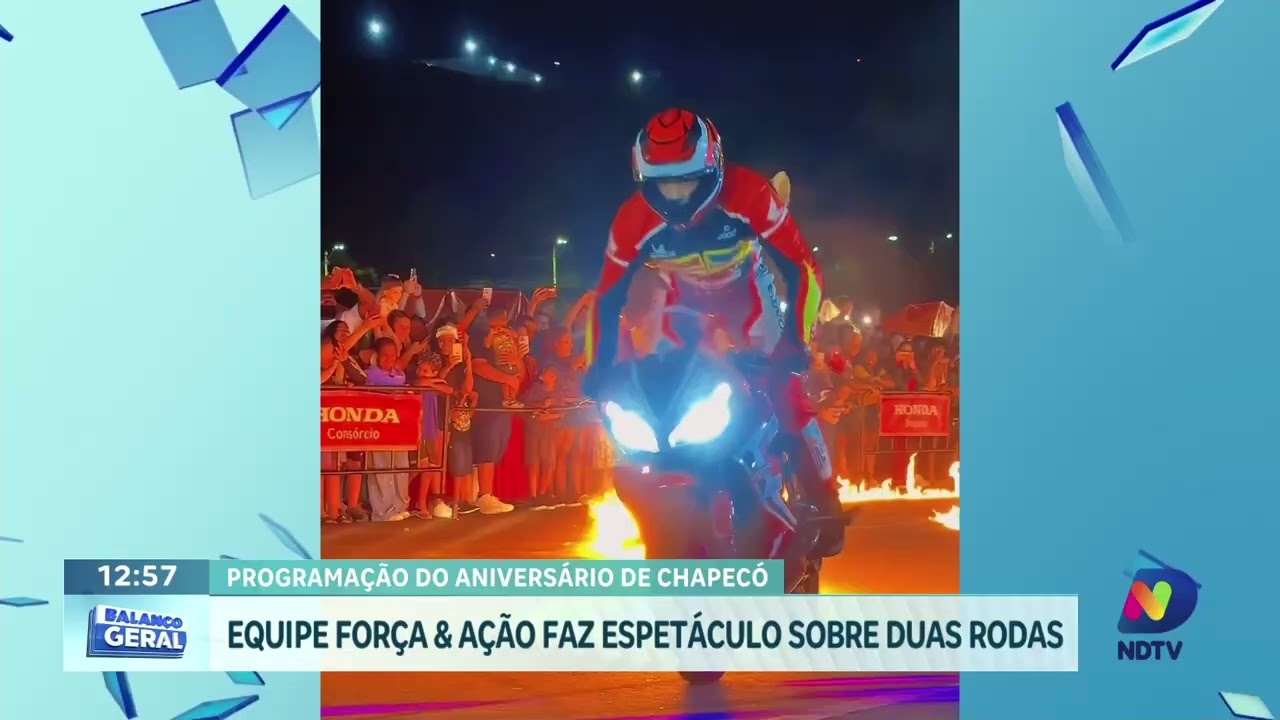 Força & Ação leva manobras radicais para aniversário de Chapecó