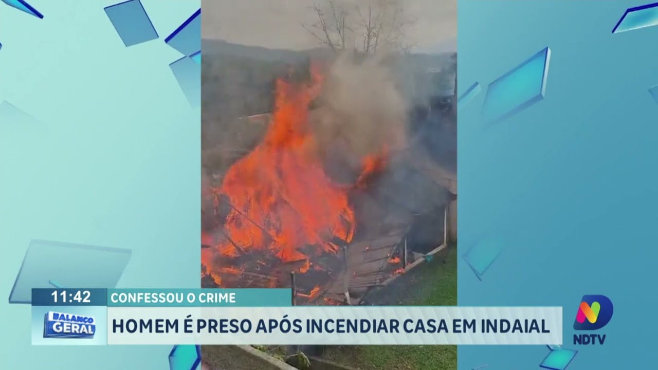 Confessou o crime: homem é preso após incendiar casa em Indaial