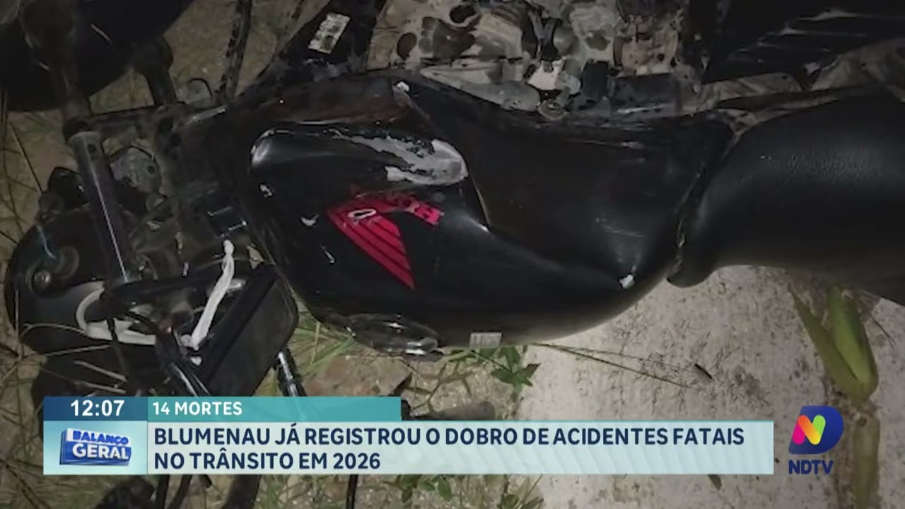 Dados de 2026: Blumenau tem uma morte de motociclista no trânsito a cada 24 dias