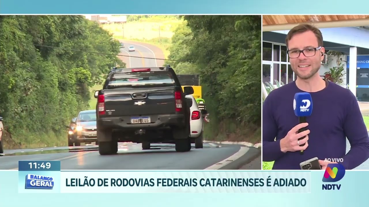 Concessão de rodovias federais em SC tem leilão remarcado para 2027