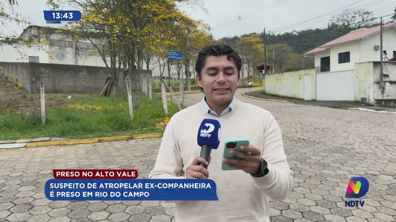 Alto Vale: suspeito de atropelar ex-companheira é preso em Rio do Campo