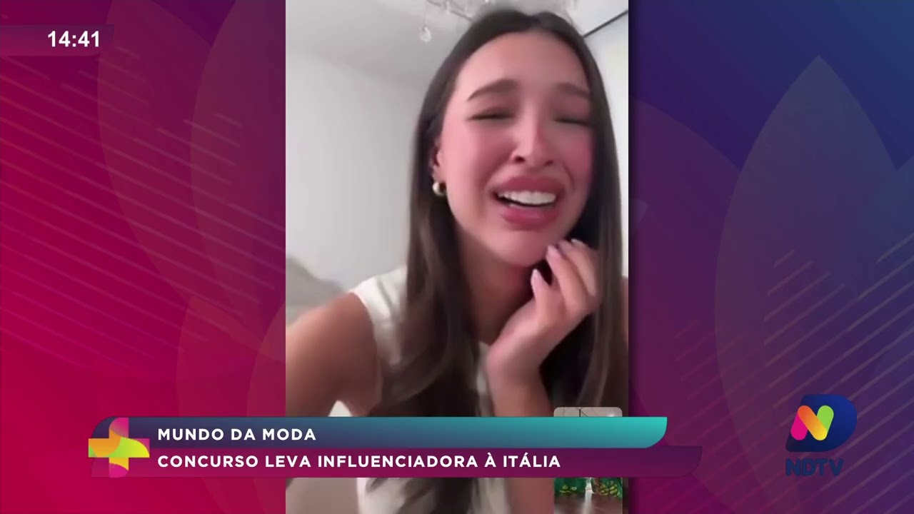Concurso de moda leva influenciadora de SC para a Itália