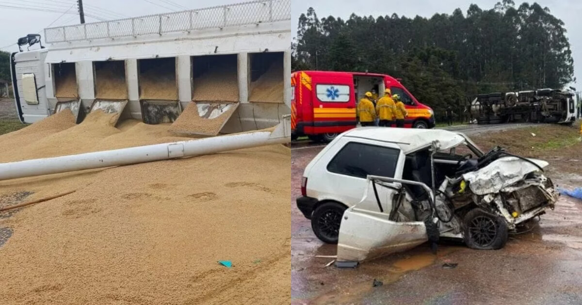 Motorista idoso morre após colisão frontal com caminhão em rodovia de SC