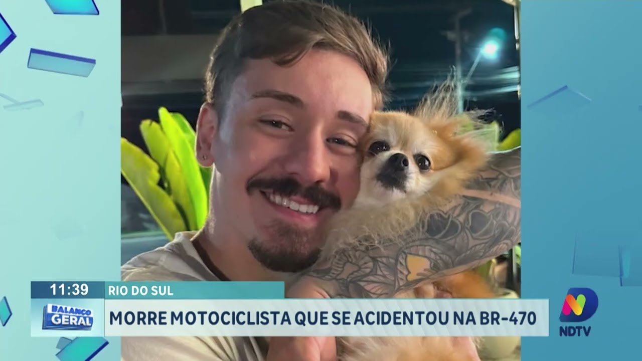 Rio do Sul: morre motociclista que se acidentou na BR 470