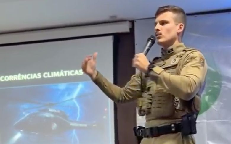 PM palestra para condomínios e bairros de Balneário Camboriú sobre eventos climáticos extremos