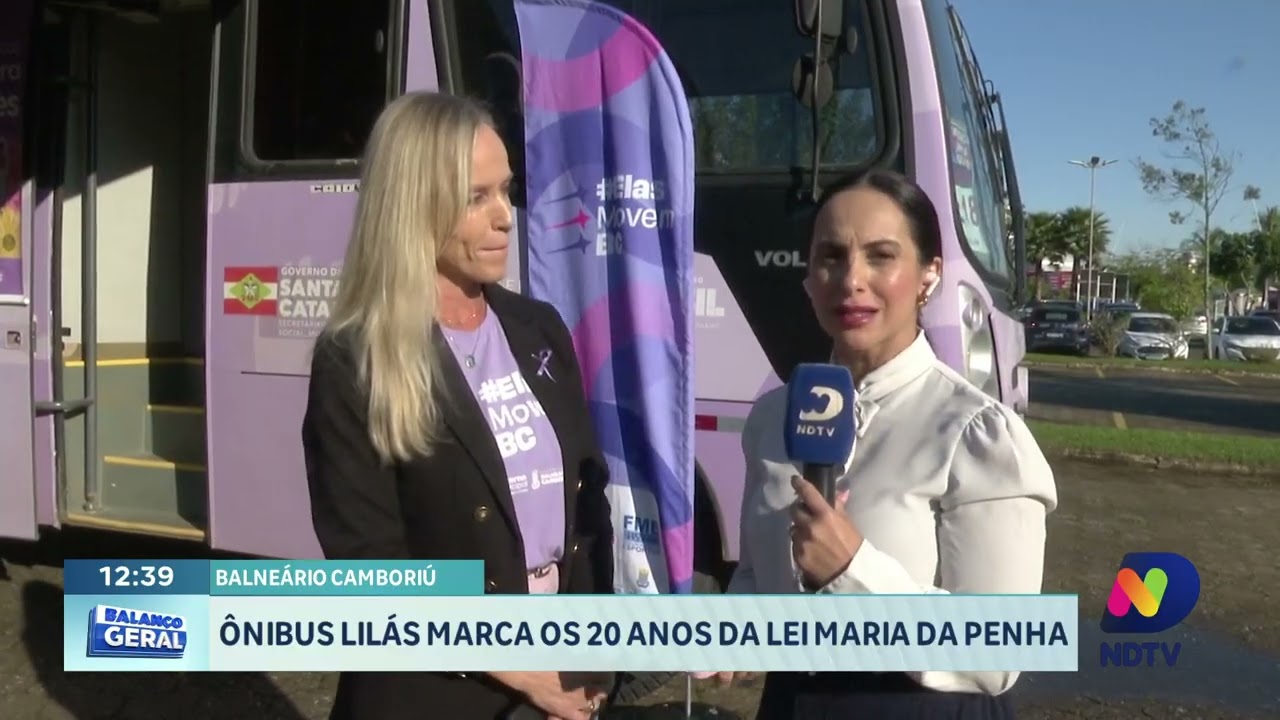 Ônibus Lilás marca os 20 anos da Lei Maria da Penha em BC