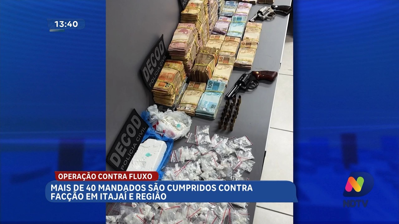Operação contra facção cumpre mais de 40 mandados em Itajaí e região