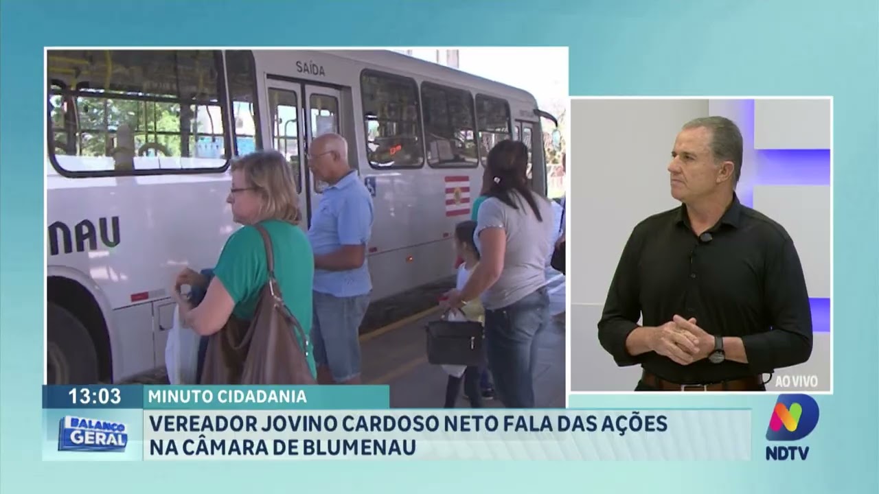 Minuto Cidadania: vereador Jovino Cardoso Neto fala das ações na Câmara de Blumenau