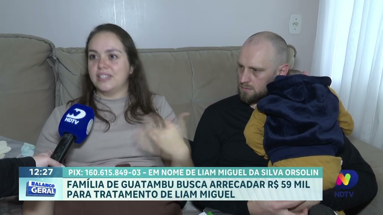 Liam Miguel enfrenta desafio de saúde e família pede solidariedade
