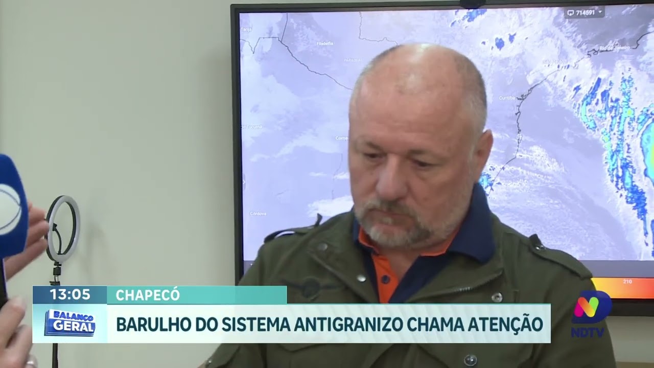 Barulho do sistema antigranizo chama atenção em Chapecó