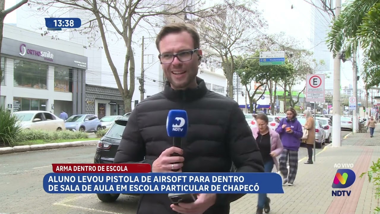 PM apreende arma de airsoft levada por aluno em escola de Chapecó